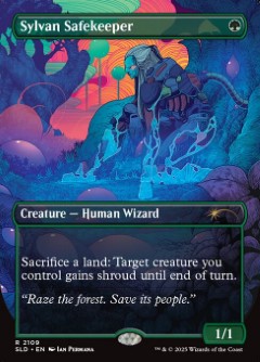 Sylvan Safekeeper Secret Lair Drop - Alien Auroras Art
